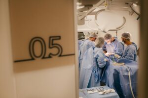 Image of surgeons operating on a person